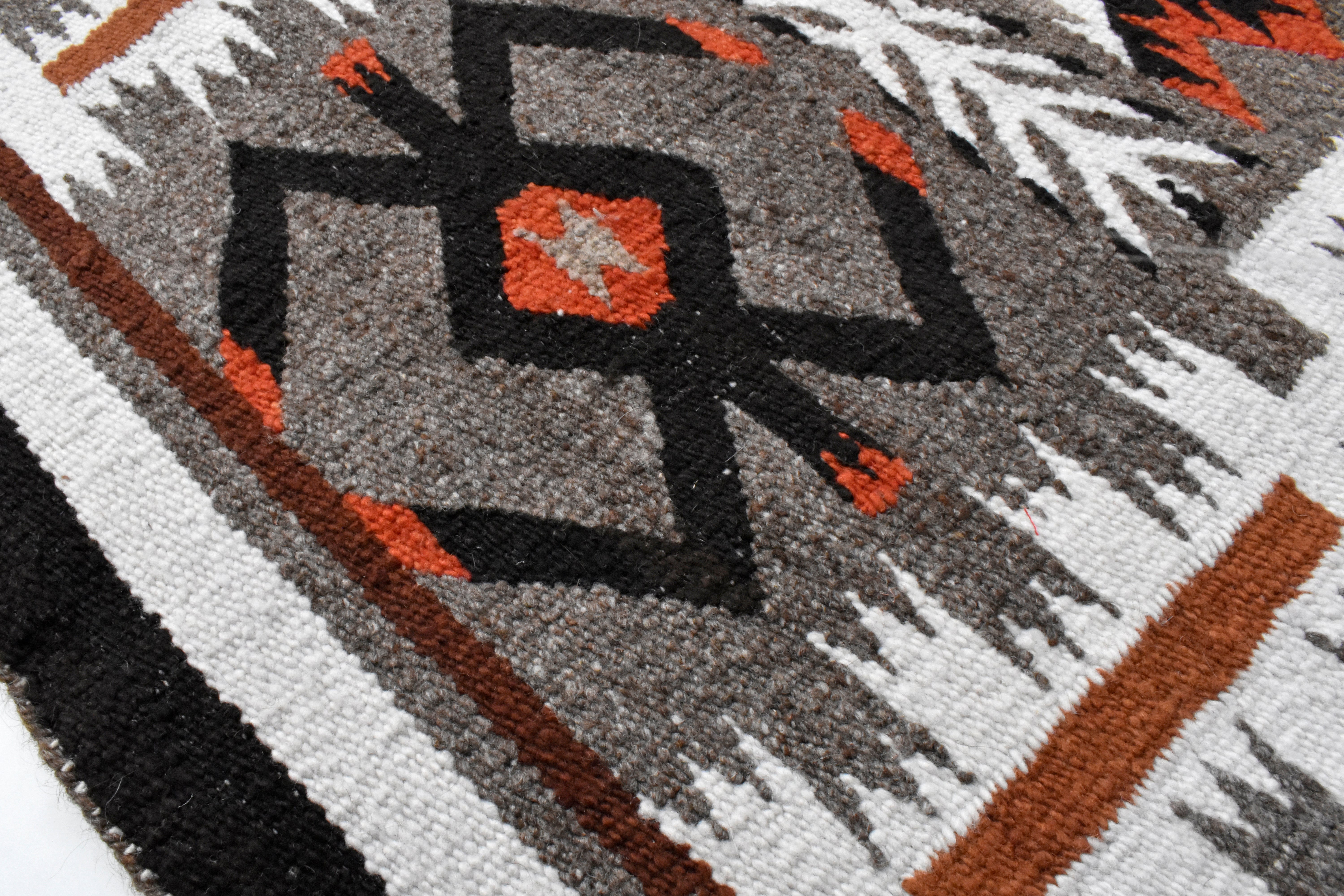 Vintage 1950's Navajo Storm Pattern Rug – APORTA Shop Vintage 1950's Navajo Storm Pattern Rug – APORTA Shop