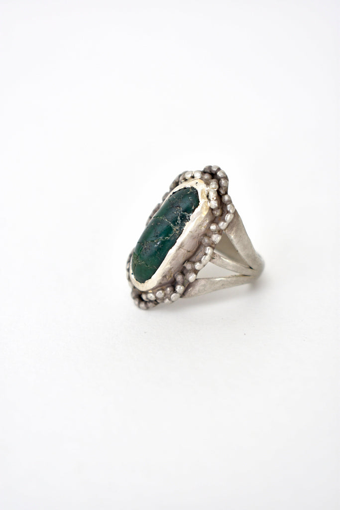 Vintage Southwest Sterling Silver Turquoise Ring #206 - APORTA Shop