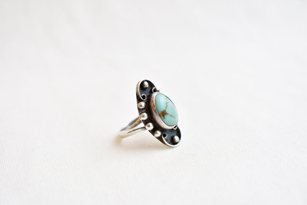 Vintage Turquoise Sterling Silver Ring #186 - APORTA Shop