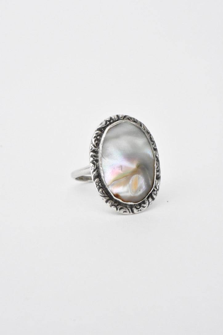 Vintage abalone ring outlet