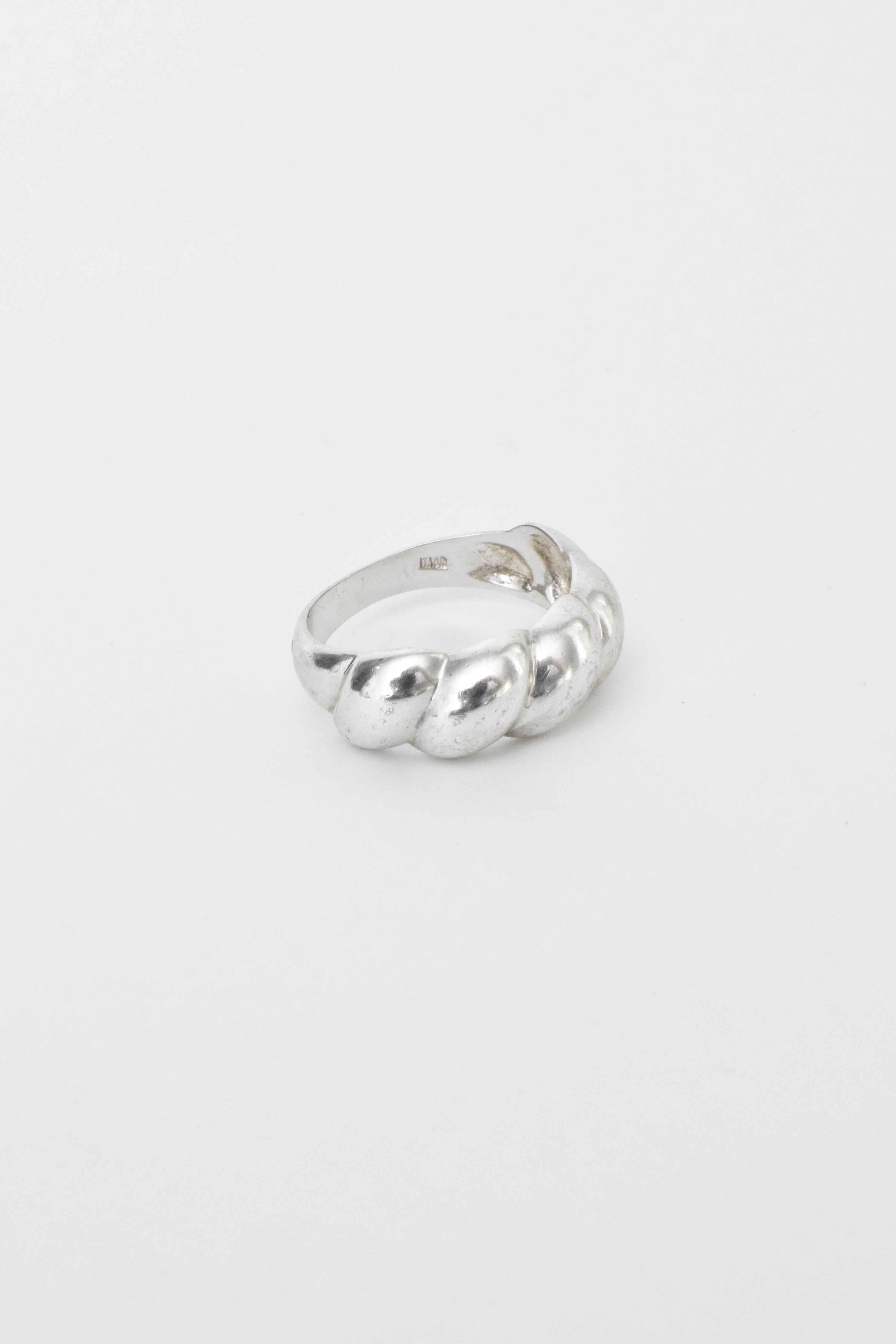 Silver rope ring discount