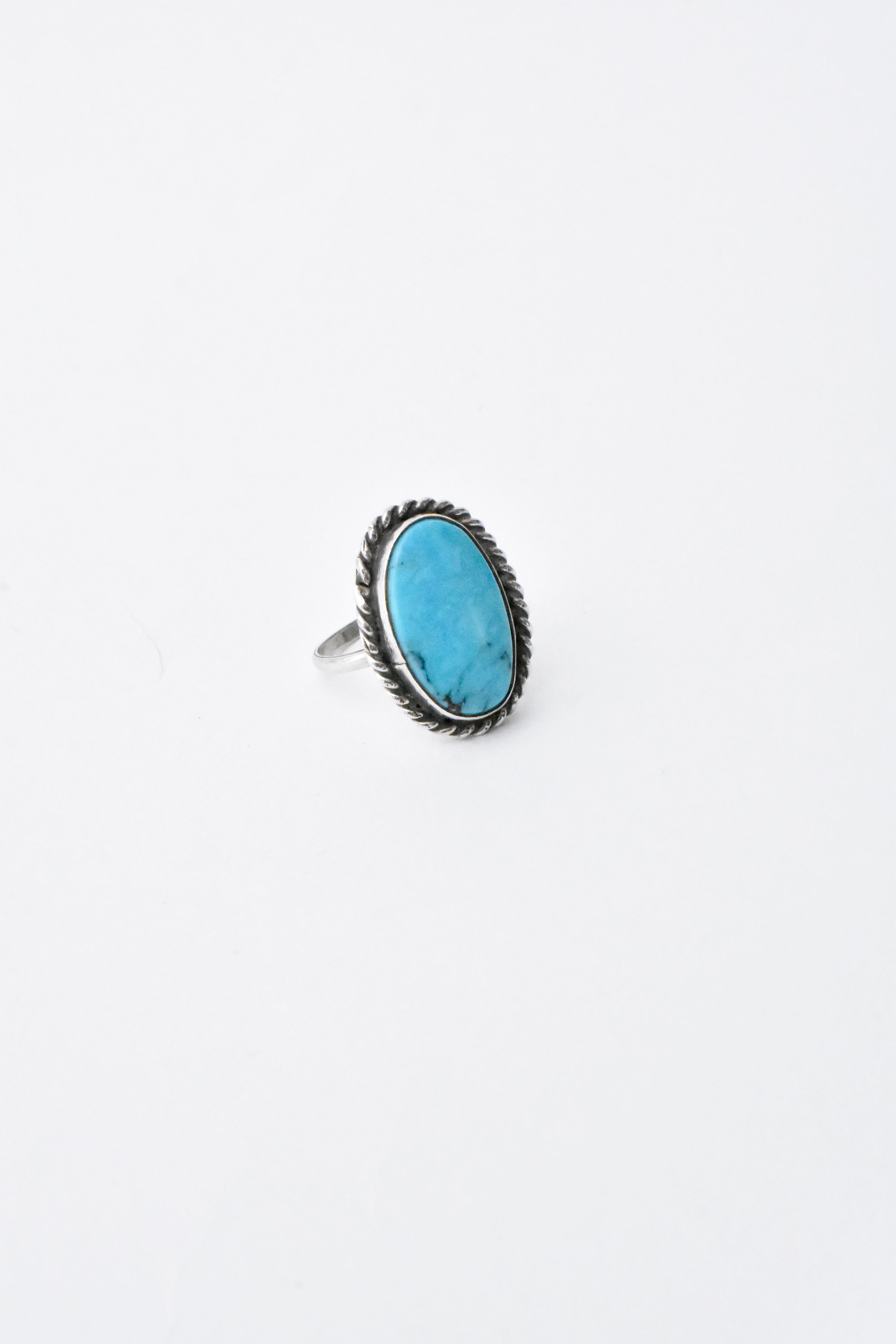 アクセサリー Turquoise Inly Silver925 Vintagering Vintage Meda Sterling Silver 925 CZ Ring, Turquoise and